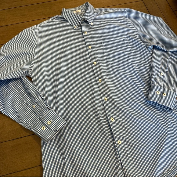 Peter Millar Seaside Finish Men’s Large Button Down Long Sleeve Shirt Blue - Picture 3 of 13